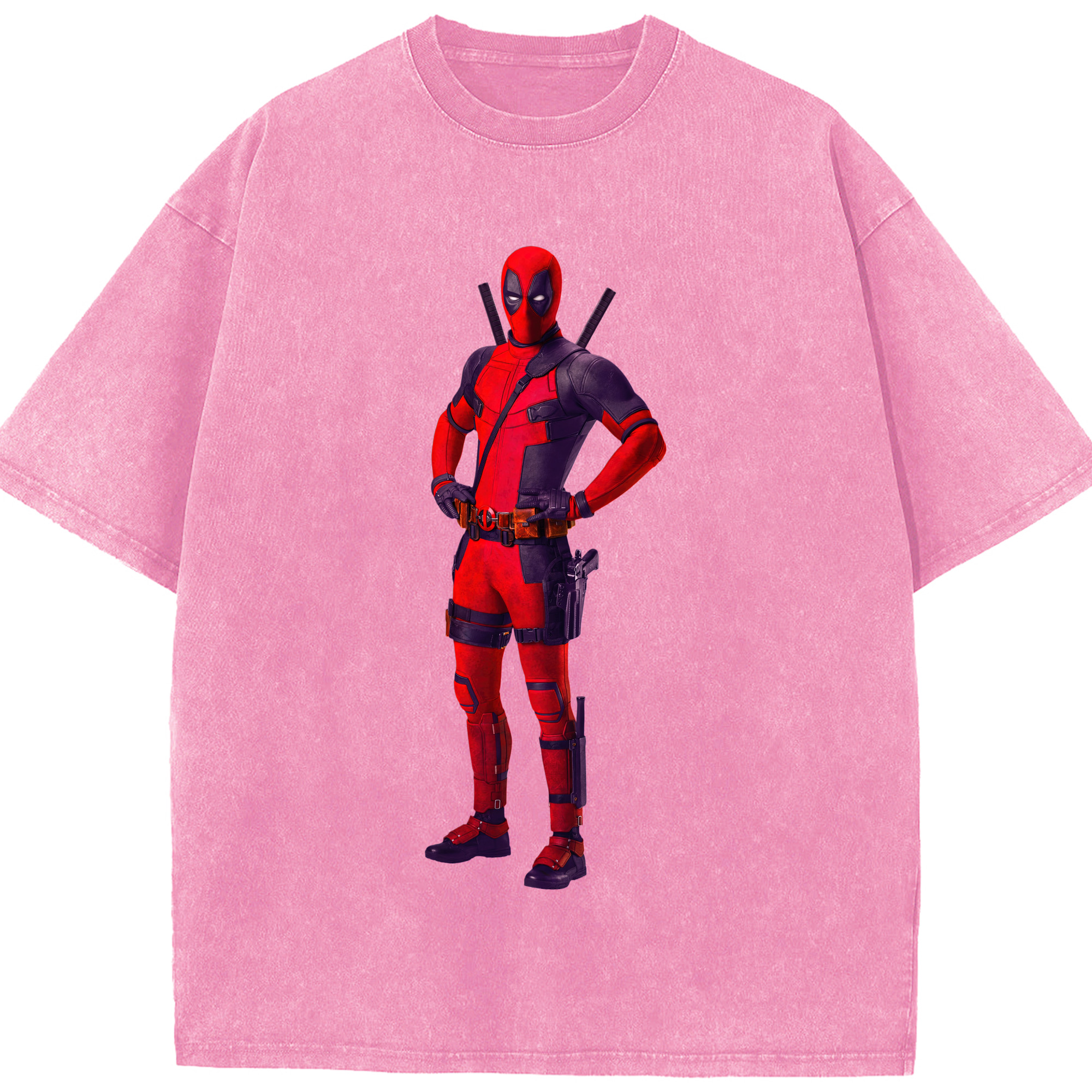 （画像用） Deadpool デッドプール 綿100% ヴィンテージ風 半袖Tシャツ（フロントプリント）